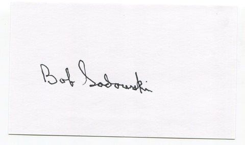 Bob Sadowski Signed 3x5 Index Card Autographed Baseball Boston Red Sox