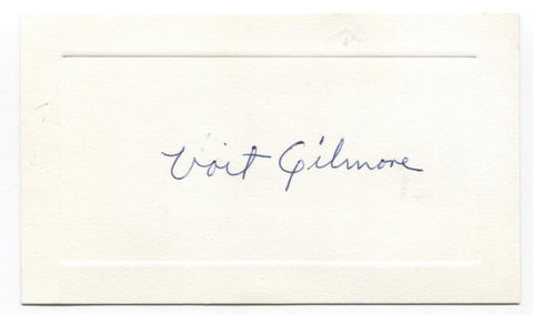 Voit Gilmore Signed Card Autographed Signature Politician Geographer