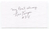 Leo Sugar Signed 3x5 Index Card Autographed Football NFL St. Louis Cardinals