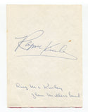 Ray McKinley Signed Album Page Autographed Drummer Big Bandleader