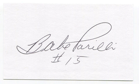 Babe Parilli Signed 3x5 Index Card Autographed Football Green Bay Packers