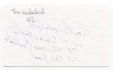 Tom Woodeshick Signed 3x5 Index Card Autograph Football NFL Philadelphia Eagles