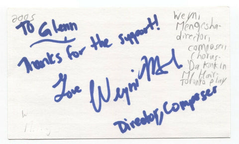 Weyni Mengesha Signed 3x5 Index Card Autographed Director Da Kink In My Hair