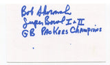 Bob Skoronski Signed 3x5 Index Card Autographed NFL Football Green Bay Packers