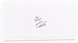 Donald "Don" Colo Signed 3x5 Index Card Autographed Baltimore Colts Pro Bowl NFL