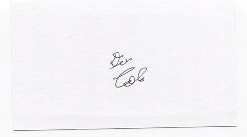 Donald "Don" Colo Signed 3x5 Index Card Autographed Baltimore Colts Pro Bowl NFL