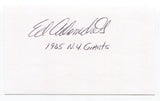 Ed Adamchik Signed 3x5 Index Card Autograph Signature NFL New York Giants