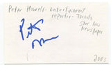 Peter Howell Signed 3x5 Index Card Autographed Signature Canadian Reporter