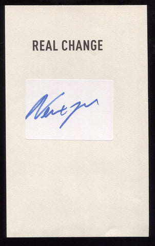 Newt Gingrich Signed Book Page Cut Autographed Signature