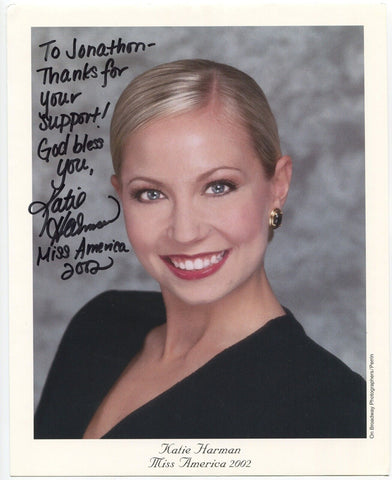 Katie Harman Signed 8x10 Photo Autographed Signature Singer Actress Miss America