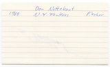 Don Nottebart Signed 3x5 Index Card Autographed MLB Baseball New York Yankees