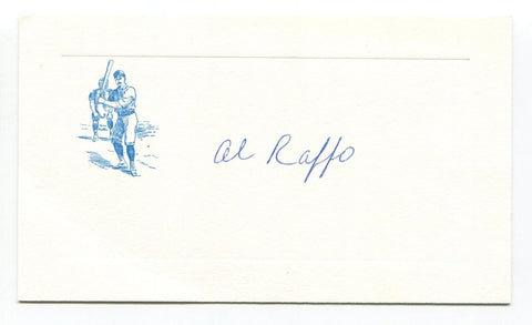 Al Raffo Signed Card Autograph Baseball MLB Roger Harris Collection