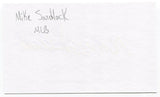 Mike Sandlock Signed 3x5 Index Card Autographed MLB Baseball Brooklyn Dodgers