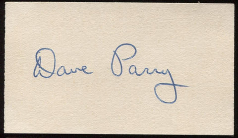 David Parry Pianist Signed Card  Autographed Authentic Signature