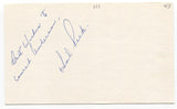 Harold (Hal) Peck Signed 3x5 Index Card Baseball Autographed Brooklyn Dodgers 