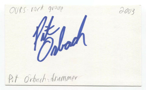 Ours - Pit Gnecco Signed 3x5 Index Card Autographed Signature Drummer