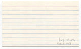 Luis Olmo Signed 3x5 Index Card Baseball Autographed Brooklyn Dodgers Debut 1943