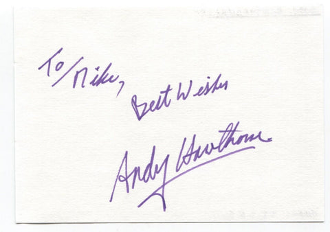 Andy Hawthorne Signed Album Page Autographed Signature Inscribed "To Mike" 