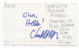 Charlotte Ayanna Signed 3x5 Index Card Autograph Signature Actress