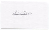 Ken Sanders Signed 3x5 Index Card Autographed MLB Baseball Milwaukee Brewers