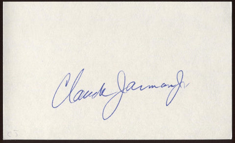 Claude Jarman, Jr. Signed Index Card Signature Vintage Autographed AUTO 