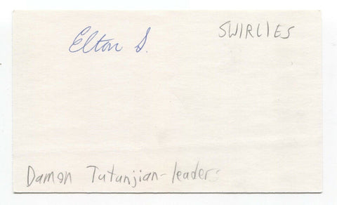 Swirlies - Damon Tutunjian Signed 3x5 Index Card Autographed Signature