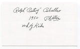 Putsy Caballero Signed 3x5 Index Card Autographed Baseball Whiz Kids Phillies