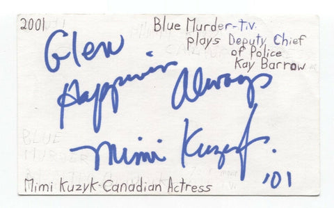 Mimi Kuzyk Signed 3x5 Index Card Autographed Signature Actress Star Trek