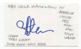 Babz Chula Signed 3x5 Index Card Autograph Signature Actress 