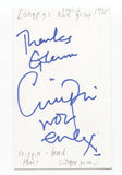 Longpigs - Crispin Hunt Signed 3x5 Index Card Autographed Signature