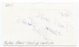 Martha Chaves Signed 3x5 Index Card Autographed Signature Comedian Comic Actress