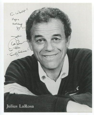 Julius LaRosa Signed 7x9 Inch Photo Vintage Autographed Signature Singer