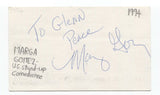 Marga Gomez Signed 3x5 Index Card Autographed Signature Comedian Comic Actress
