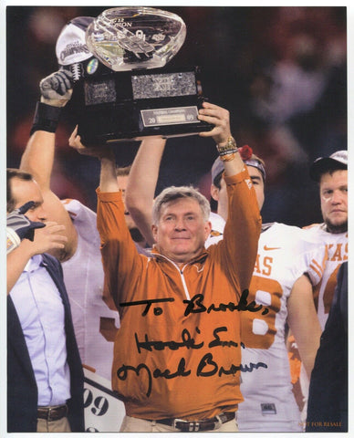 Mack Brown Signed 8x10 Promo Photo Autographed Signature Football Coach Texas
