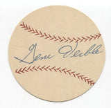 Gene Verble Signed Paper Baseball Autographed Signature Washington Senators