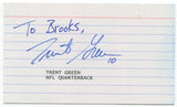 Trent Green Signed 3x5 Index Card Autographed Signature Football St Louis Rams