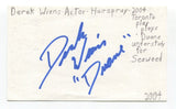 Derek Wiens Signed 3x5 Index Card Autograph Actor Hairspray