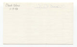 Claude Osteen Signed 3x5 Index Card Baseball Autographed Signature