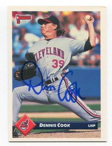 1993 Donruss Dennis Cook Signed Card Baseball Autographed AUTO #625