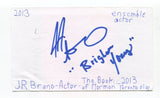 JR Bruno Signed 3x5 Index Card Autographed Actor The Book Of Mormon