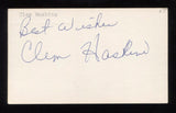 Clem Haskins Signed 3x5 Index Card Autographed Signature Basketball 