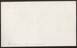 Michael Feinstein Signed Index Card Signature Autographed Vintage AUTO