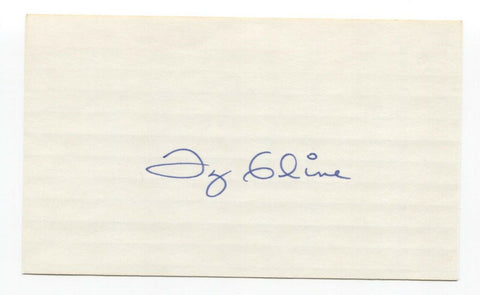 Ty Cline Signed 3x5 Index Card Baseball Autographed Signature