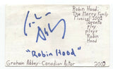 Graham Abbey Signed 3x5 Index Card Autographed Actor The Border Degrassi