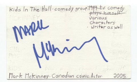 Mark McKinney Signed 3x5 Index Card Autograph Signature Actor Comedian