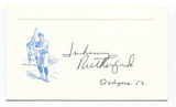 Johnny Rutherford Signed Card Autographed MLB Baseball Roger Harris Collection