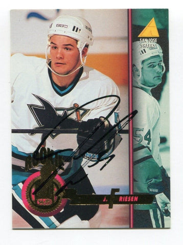 1994 Pinnacle Jeff Friesen Signed Card Hockey NHL Autograph AUTO #252