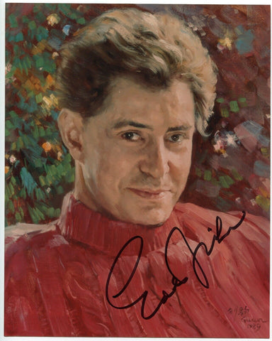 Eddie Fisher Signed 8x10 Inch Photo Vintage Autographed Signature Singer Actor