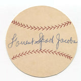 Spook Jacobs Signed Paper Baseball Autograph Signature Philadelphia Athletics