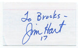 Jim Hart Signed 3x5 Index Card Autographed Signature Football NFL Cardinals